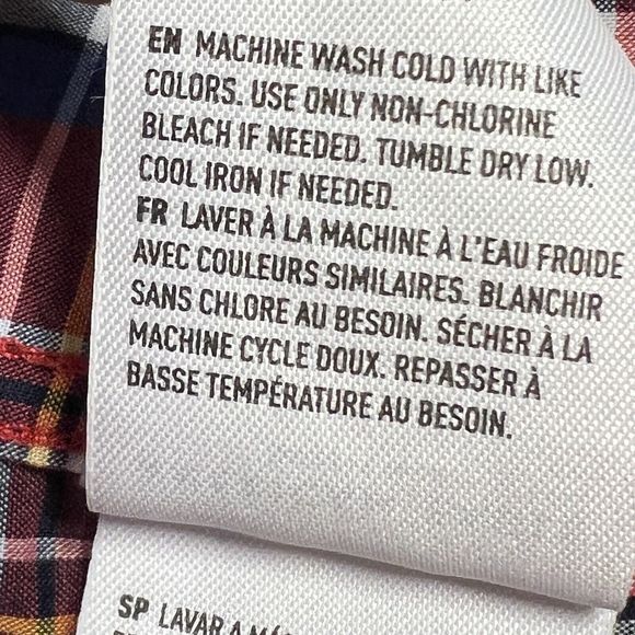 American Eagle Shirt Mens Large Red Plaid Button Down Long Sleeve Cotton casual - Picture 8 of 14